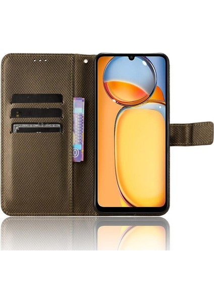 Xiaomi Redmi 13C Kart Tutucu Kapak Için Kılıf Stand Manyetik Cüzdan (Yurt Dışından)