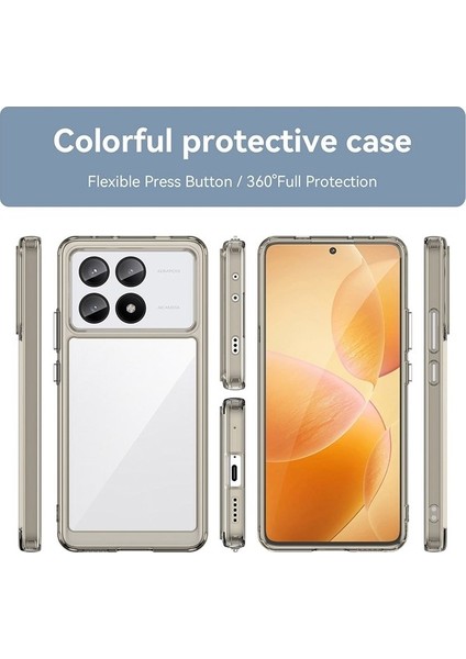 Poco X6 Pro Şeker Renkleri Şeffaf Akrilik Cep Telefonu Kılıfı (Yurt Dışından)
