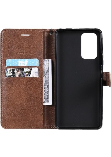 Xiaomi Redmi Not 10 Pro Için Flip Case Klasik Katı Renk Kart Yuvası ile (Yurt Dışından)