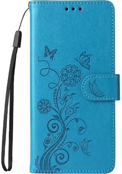 Realme C20 Çiçek Flip Kart Yuvaları Deri Için Flip Case (Yurt Dışından)