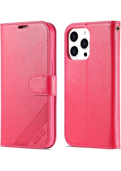 iPhone 15 Pro Pu Deri Telefon Kapağı, Stand Cüzdanı ile Tam Koruma Telefon Kılıfı (Yurt Dışından)