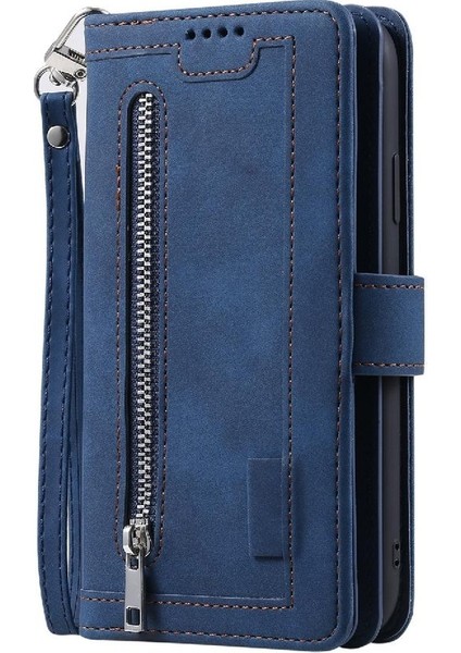 Samsung Galaxy A22 5g Cüzdan 9 Kart Yuvaları Stand Pu Için Flip Case (Yurt Dışından)