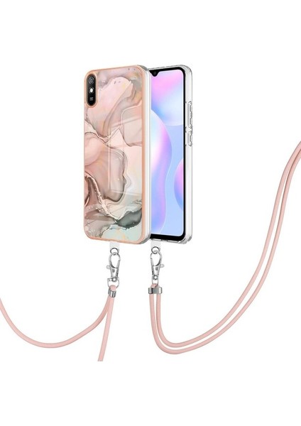 Xiaomi Redmi 9A Yumuşak Tpu Tampon Mermer Kapak Ayrılabilir Kayış (Yurt Dışından)