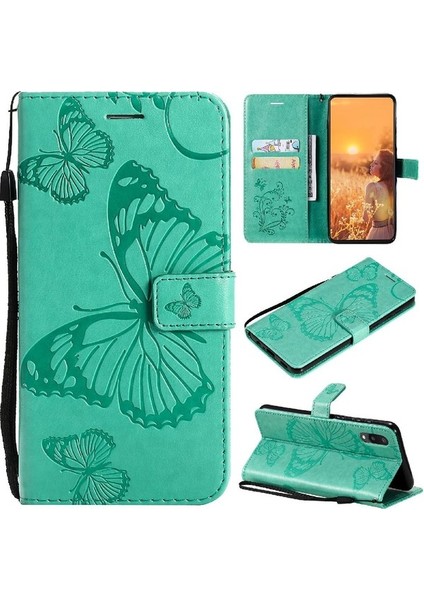 Samsung Galaxy A02 Için Flip CASE/M02 Pu Deri Darbeye Kapak ile Çevirin (Yurt Dışından)
