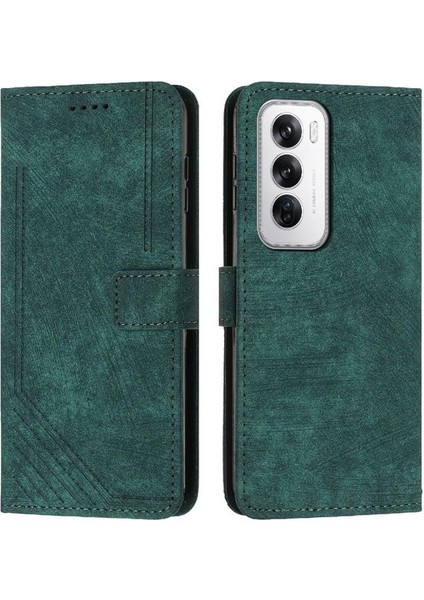 Oppo Oppo 12 5g Cüzdan Stand Kart Ekleme Pu Deri Için Flip Case (Yurt Dışından)