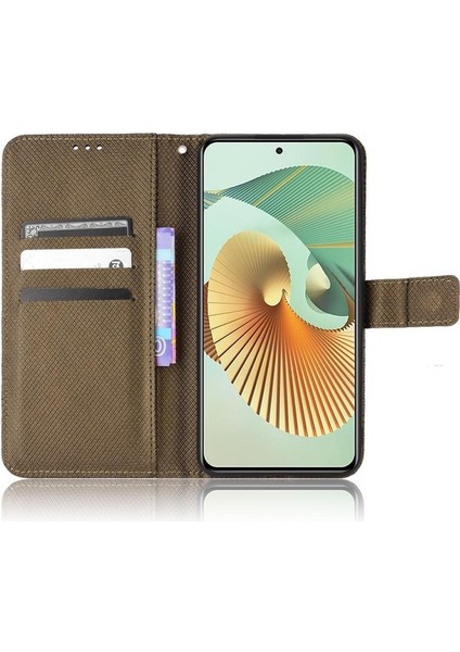 Zte Axon 30 Pro 5g Manyetik Cüzdan Kart Tutucu Kapak Stand (Yurt Dışından)