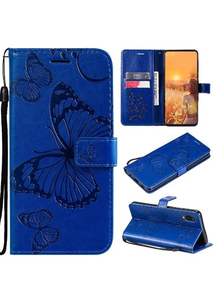 Samsung Galaxy A02 Için Flip CASE/M02 Pu Deri Darbeye Kapak ile Çevirin (Yurt Dışından)