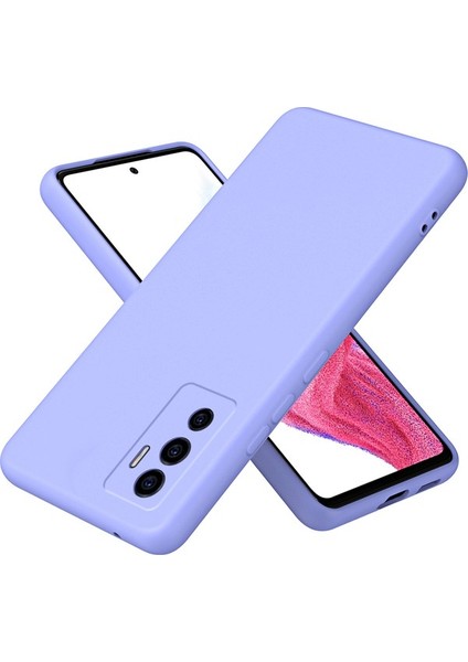 Vivo V23E 5g Için Ince Likit Silikon Yumuşak Telefon Kılıfı - Siyah (Yurt Dışından)