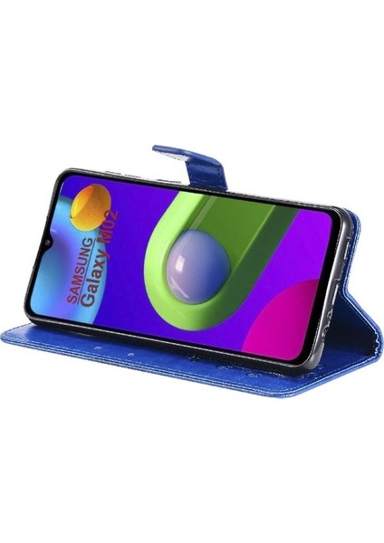 Samsung Galaxy A02 Için Flip CASE/M02 Pu Deri Darbeye Kapak ile Çevirin (Yurt Dışından)