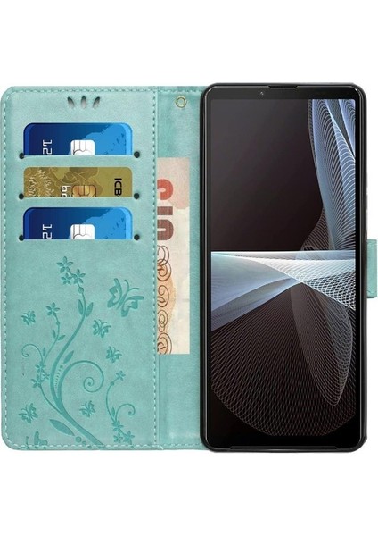 Sony Xperia 10 Iv Için Filp Durumda Manyetik Kapatma Bilek Kayışı Stand Pu (Yurt Dışından)