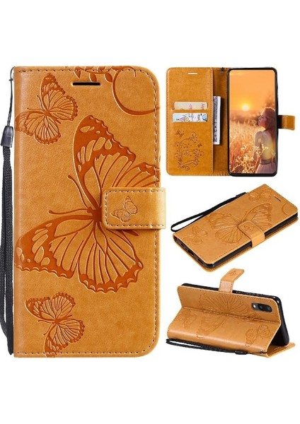 Samsung Galaxy A02 Için Flip CASE/M02 Pu Deri Darbeye Kapak ile Çevirin (Yurt Dışından)