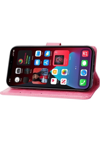 iPhone 15 Pro Max Cep Telefonu Kılıfı Pu Deri Cüzdan Kapak Stand Kayışı (Yurt Dışından)