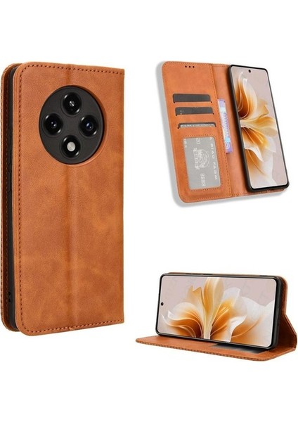 Oppo A3 Pro 5g Cüzdan Manyetik Kapatma Pu Deri Için Kılıf (Yurt Dışından)