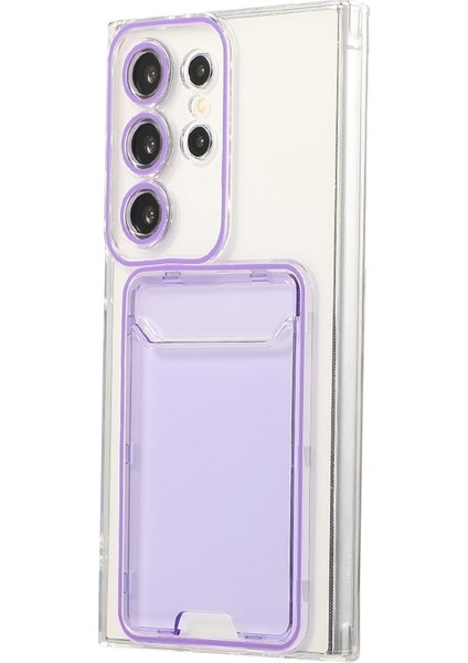 Samsung Galaxy S24 Ultra Arka Kart Yuvası Tpu Şeffaf Telefon Kapağı (Yurt Dışından)