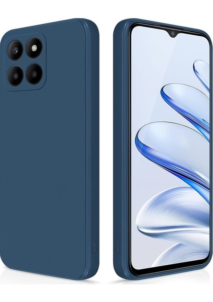 Honor 70 Için Ince Yumuşak Likit Silikon Tampon Telefon Kılıfı - Mavi (Yurt Dışından)