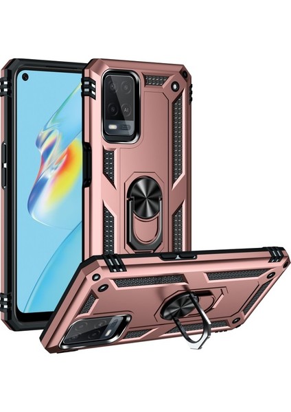 Oppo A54 4g Için Çift Katmanlı Ağır Askeri Sınıf Darbeye Halkalı Standlı Kılıf Rose Gold (Yurt Dışından) fiyatları