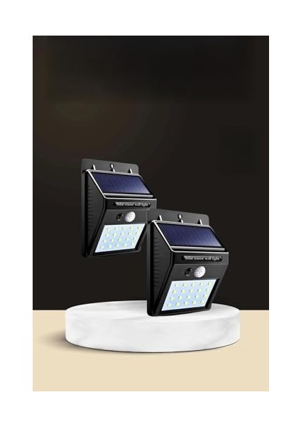 Bahçe Aydınlatma Sensörlü Güneş Enerjili Duvar Lambası 40 LED Işık (Yurt Dışından)
