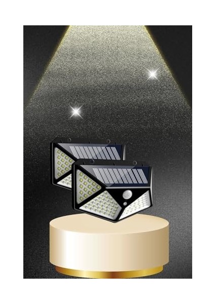 Solar Sensörlü Duvar Lambası Bahçe Lambaso Parlak Beyaz Işık Suya Dayanıklı (Yurt Dışından)