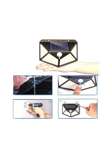 Solar Sensörlü Duvar Lambası Bahçe Lambaso Parlak Beyaz Işık Suya Dayanıklı (Yurt Dışından) indirimleri