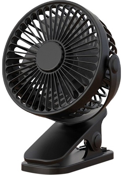 Yaz Klipsli Fan Taşınabilir Otomatik Salınımlı Kafa Fan Siyah (Yurt Dışından)
