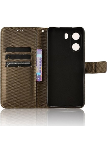 Xiaomi Redmi 13C Kart Tutucu Kapak Için Kılıf Stand Manyetik Cüzdan (Yurt Dışından)