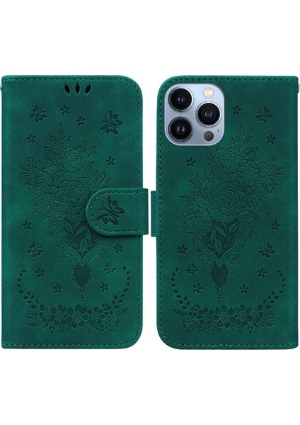 IPhone 14 Için Kılıf Pro Max Flip Pu Deri Kapak Stand Cüzdan Kılıf (Yurt Dışından)