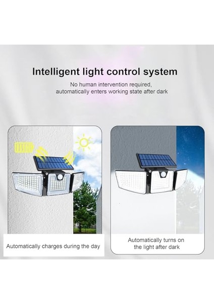 Kajilai Güneş Enerjili Süper Parlak LED Sensörlü Duvar Lambası Açık Hava Teras Üçlü Duvar Lambası IP65 Su Geçirmez Ayarlanabilir Açı Üç Taraflı Aydınlatma (Yurt Dışından) fiyatları