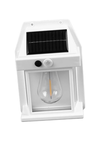 Hareket Sensörlü Güneş Enerjili Duvar Işığı, 3 Modlu Dış Mekan LED Aplik, Hareket Sensörlü, Çit ve Avlu Için Akşamdan Şafağa Işıklar, Güneş Enerjili Duvar Fenerleri Whıte (Yurt Dışından)