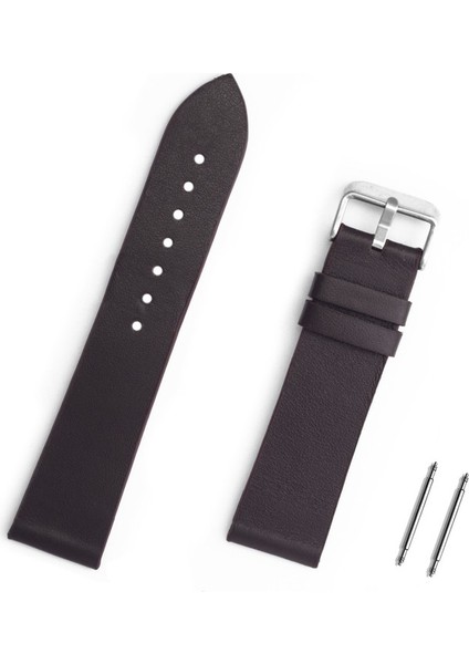 22MM Koyu Kahverengi Hakiki Deri Saat Kordonu Kayış (Yurt Dışından)