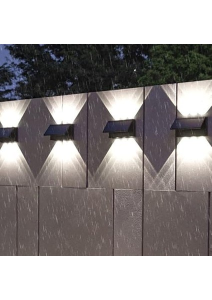 Tzsmum LED Solar Duvar Lambası Dış Duvar Lambası Yukarı ve Aşağı Aydınlatmalı Duvar Aydınlatması IP65 Su Geçirmez Solar Lambalar Duvar Lambaları Siyah Bahçe Balkon Teras Için Sıcak I (Yurt Dışından)