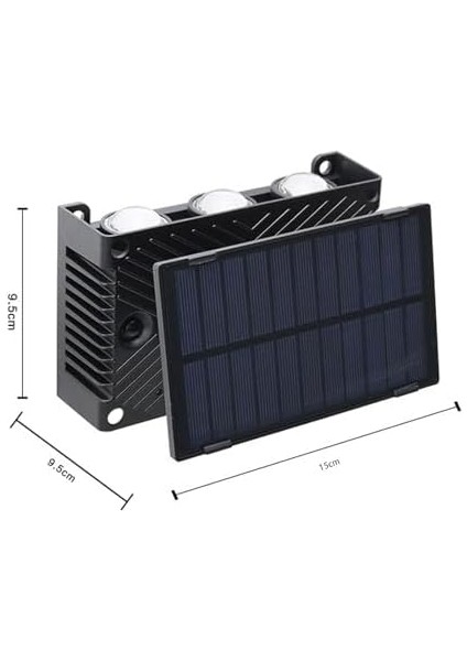 Tzsmum LED Solar Duvar Lambası Dış Duvar Lambası Yukarı ve Aşağı Aydınlatmalı Duvar Aydınlatması IP65 Su Geçirmez Solar Lambalar Duvar Lambaları Siyah Bahçe Balkon Teras Için Sıcak I (Yurt Dışından) indirimleri