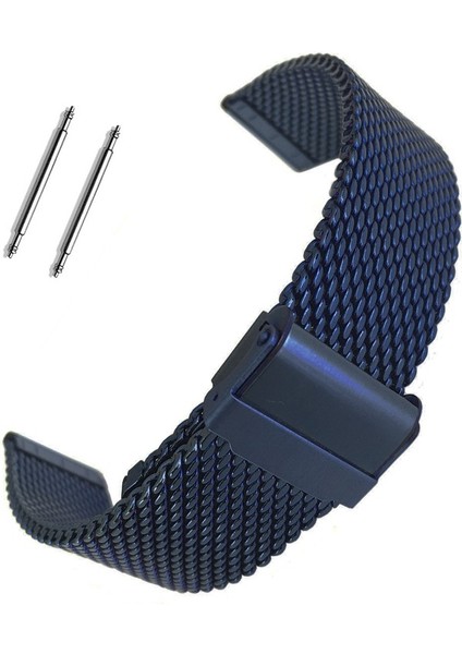 18MM Lacivert Kalın Hasır Saat Kordonu Kayış (Yurt Dışından)