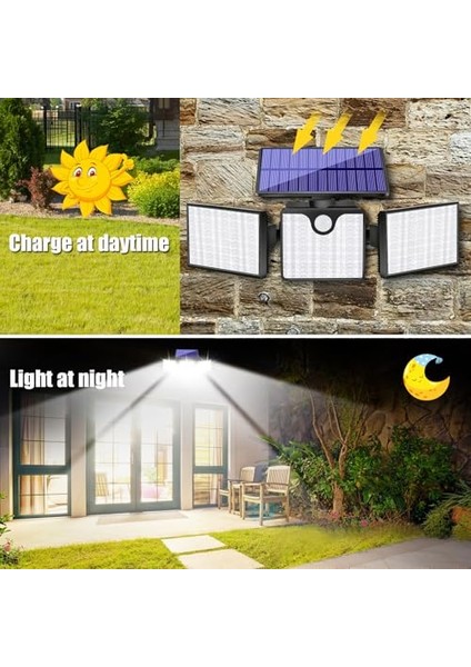 Huıop Güneş Enerjili Sensör Duvar Lambası Dış Mekan Su Geçirmez Aydınlatma Ev Bahçe Işıkları. (Yurt Dışından) fırsatları