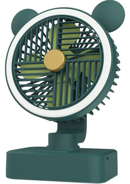 Gece Işıklı Masa Fanı, Ofis Ev Masası Için Taşınabilir Fan, Yeşil (Yurt Dışından)