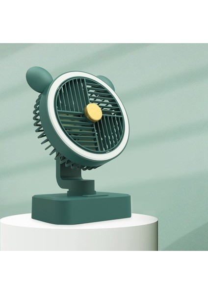 Gece Işıklı Masa Fanı, Ofis Ev Masası Için Taşınabilir Fan, Yeşil (Yurt Dışından) fiyatları