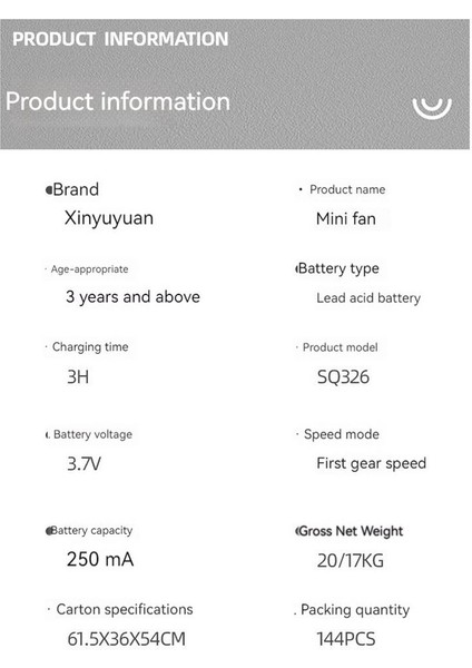 Taşınabilir El Küçük Fan (Yurt Dışından) modelleri