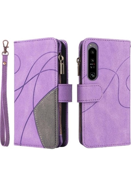 Kart Yuvası ile Sony Xperia 1 Iv Için Kılıf Dokuz Kart Yuvaları Fermuar Standı (Yurt Dışından)