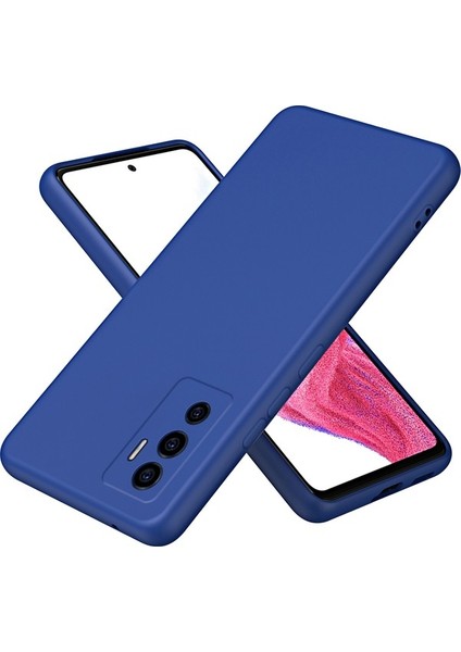Vivo V23E 5g Için Ince Likit Silikon Yumuşak Telefon Kılıfı - Siyah (Yurt Dışından)