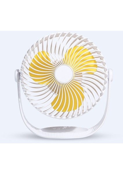 F12 Taşınabilir Dönebilen USB Şarjlı Masaüstü Fanı Beyaz (Yurt Dışından)