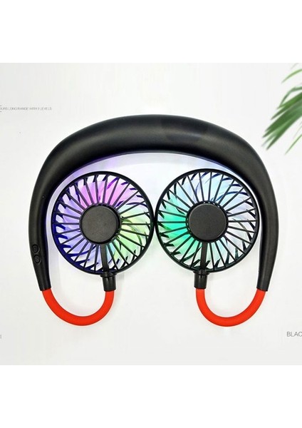 Mini Asılı Boyun Tipi Fan Açık LED Fan Siyah (Yurt Dışından) indirimleri