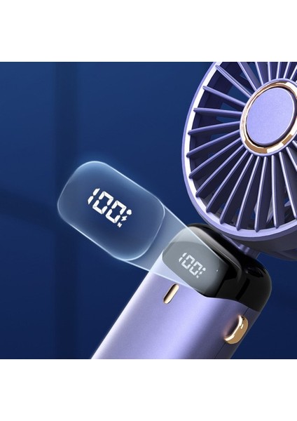 Ruyı [4000 Mah Uzun Pil Ömrü] El Tipi Fan Taşınabilir Katlanır Dijital Ekran Ofis Öğrencileri Küçük Elektrikli Fan (Yurt Dışından) modelleri