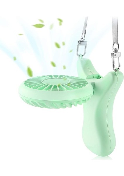 Kolye Fanı Kişisel Fan 2000 Mah Giyilebilir Fan Mini El Fanı 90° Dönen Taşınabilir Kolye Fanı Disney Yeşil (Yurt Dışından)