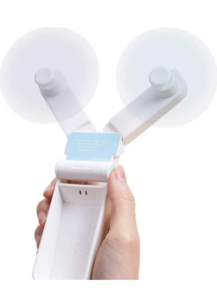 Taşınabilir El Fanı Kişisel Mini Cep Fanı USB Şarj Edilebilir El Fanları 2 Hızlı Çift Kafa Güçlü Rüzgar (Yurt Dışından)