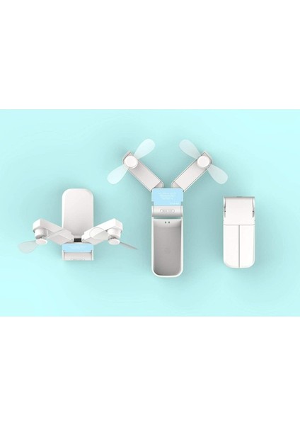 Taşınabilir El Fanı Kişisel Mini Cep Fanı USB Şarj Edilebilir El Fanları 2 Hızlı Çift Kafa Güçlü Rüzgar (Yurt Dışından)
