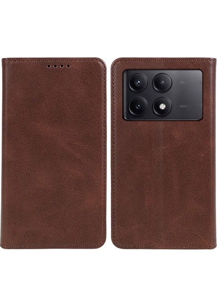 Xiaomi Poco X6 Pro 5g Çizilmez Telefon Kılıfı Manyetik Pu Deri Standı Cüzdan Kapağı (Yurt Dışından)