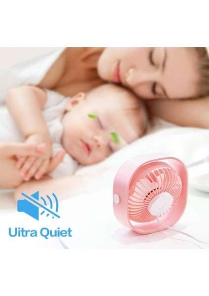 Mini Fan, Küçük Kişisel USB Masa Fanı, 3 Hız Taşınabilir Masaüstü Masa Soğutma Fanı USB ile Güçlenir, Güçlü Rüzgar, Sessiz Çalışma Pembe (Yurt Dışından) fırsatları