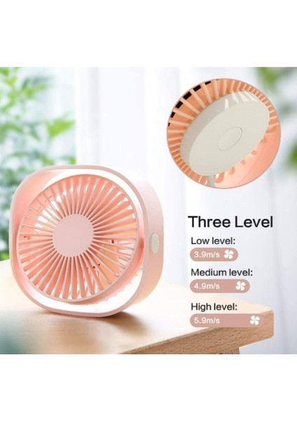 Mini Fan, Küçük Kişisel USB Masa Fanı, 3 Hız Taşınabilir Masaüstü Masa Soğutma Fanı USB ile Güçlenir, Güçlü Rüzgar, Sessiz Çalışma Pembe (Yurt Dışından) indirimleri