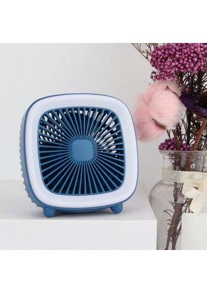 USB Şarj Edilebilir Masaüstü Fanı Çok Fonksiyonlu El Cep Fanı Mavi Mavi (Yurt Dışından) fiyatları