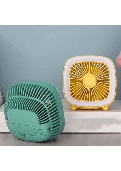 USB Şarj Edilebilir Masaüstü Fanı Çok Fonksiyonlu El Cep Fanı Mavi Mavi (Yurt Dışından) fırsatları