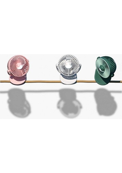 Ev Ofis Yatak Odası Seyahati Için Şarj Edilebilir Akülü Fan, Yeşil (Yurt Dışından) indirimleri